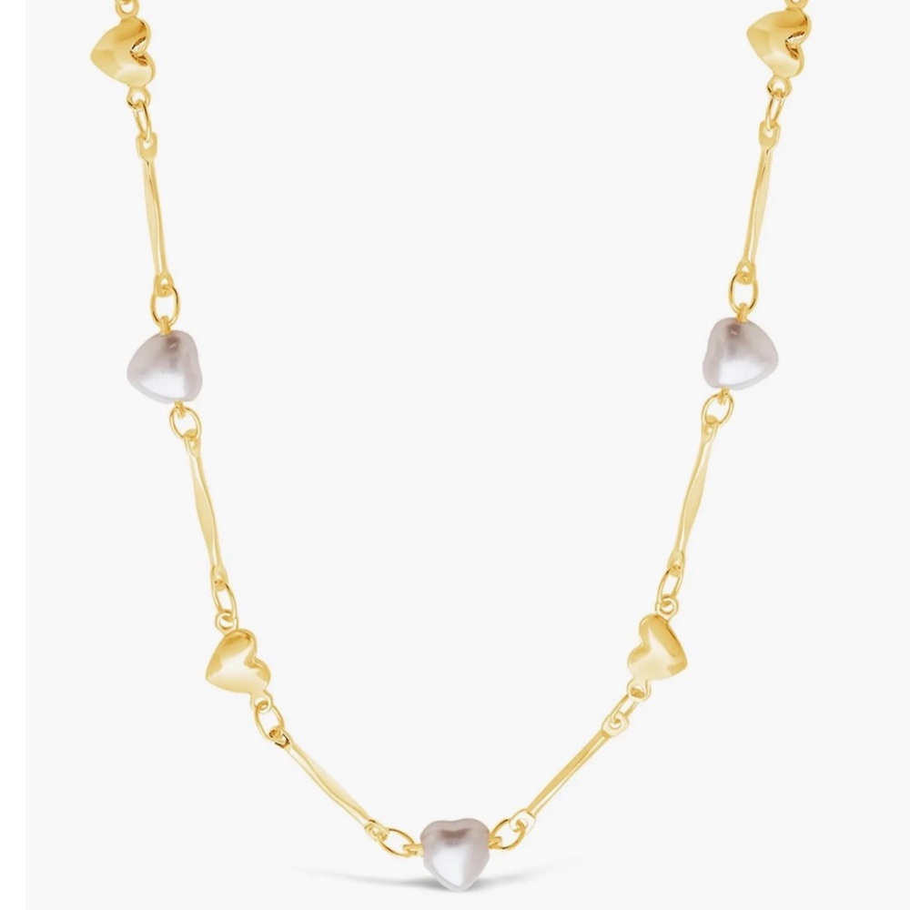 Pearl Heart Station Face Mask & Glasses Chain NWT